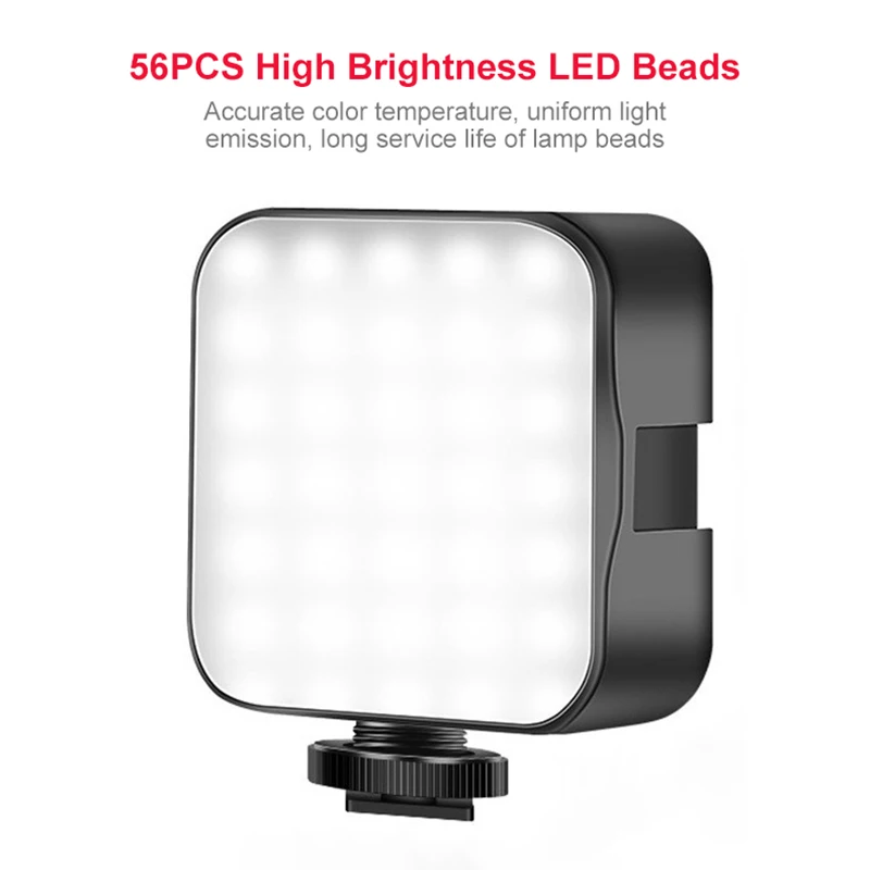 ضوء 6500K LED للفيديو قابلة لإعادة الشحن ضوء الكاميرا ملء مصباح الإضاءة المحمولة التصوير الفوتوغرافي ل DJI سوني DSLR كانون كاميرا ملء ضوء