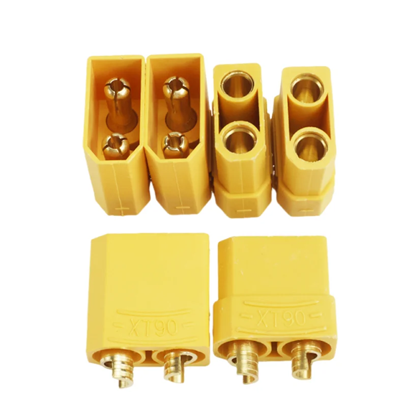 4Pcs Yellow XT90 Plug Male Female Bullet Connectors Plugs for RC Lipo Battery Rc FPV Drone Airplane Car Boat Expand DIY Backup