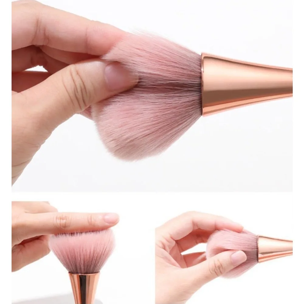 Rose Gold Professional Makeup Brush Set – Soft Face Brushes for Powder, Blush & Contour