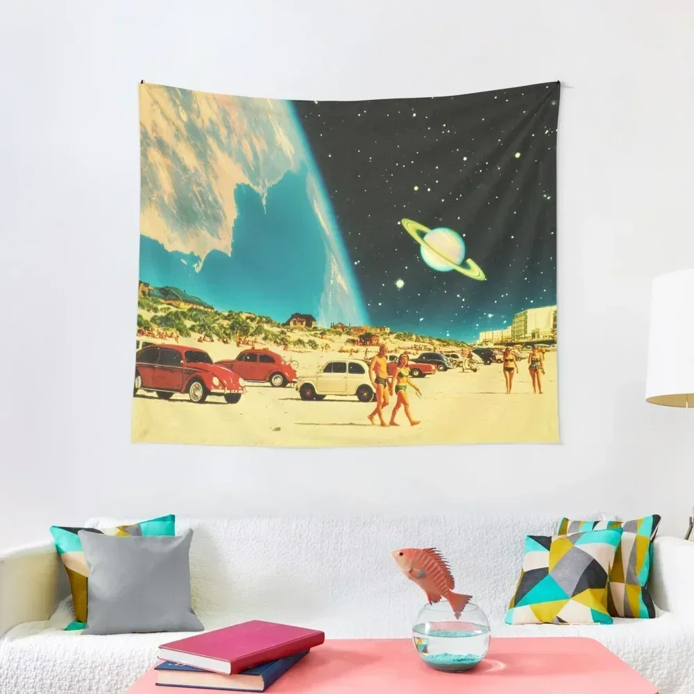 

Galaxy Beach Tapestry On The Wall Room Aesthetic Decor Room Decoration Korean Style Wall Decor Hanging Tapestry