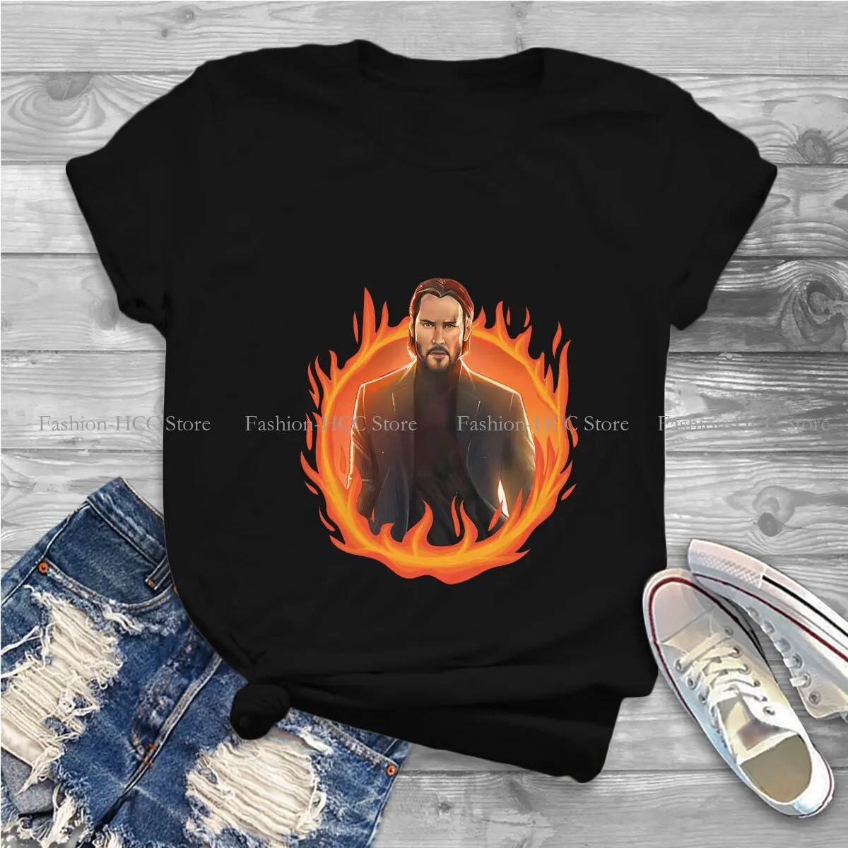 Hot Unique Polyester TShirt John Wick Movie Top Quality Hip Hop Gift Clothes T Shirt Stuff