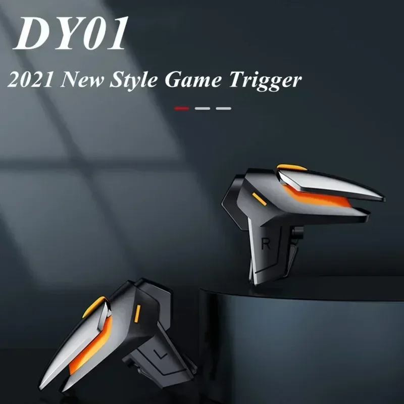 DY01 4 Finger ABS+Alloy Mobile Phone PUBG Game Trigger Aim Shooting L1 R1 Key Button Gamepad Joystick Controller for IOS Android