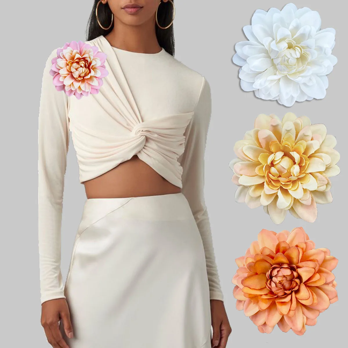 10cm Simulation Flower Multi-layer Three-dimensional Brooch High-end Beautiful and Generous Suitable for Clothing Chest Flowers