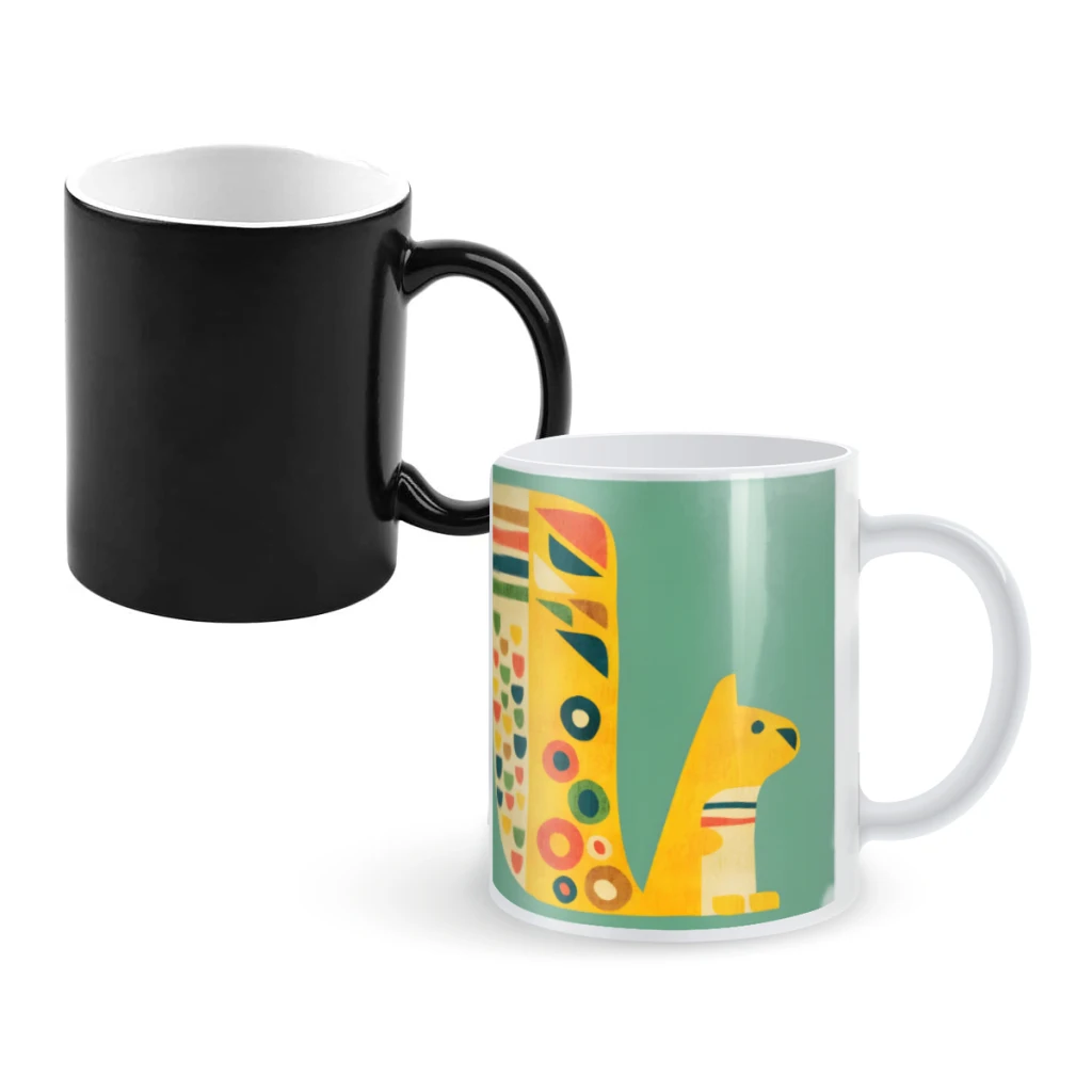 

Midcentury squirrelCoffee Mugs And Mug Creative Color Change Tea Cup Ceramic Milk Cups Novelty Gifts