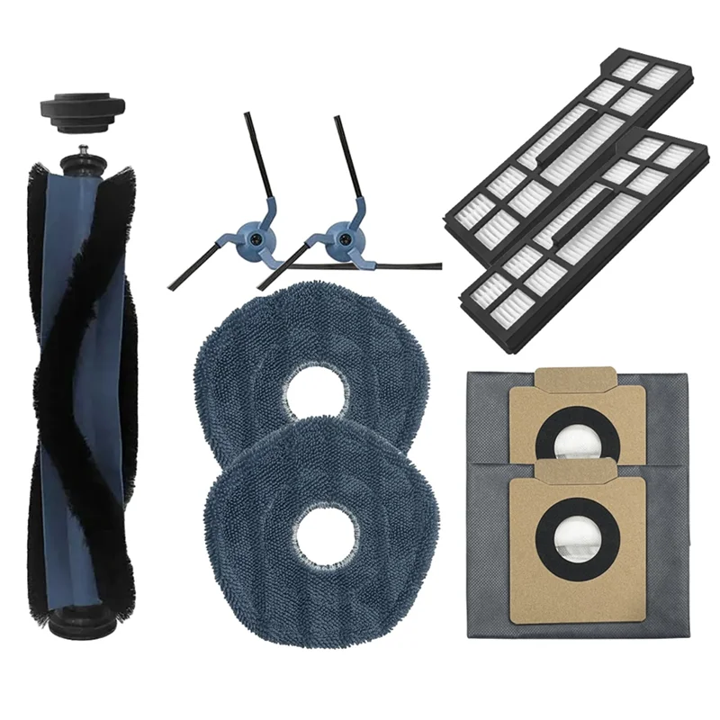 ABRG-ملحقات ل Eufy X10 Pro Omni روبوت فراغ كيس لجميع الغبار فلتر Hepa الأسطوانة الجانب فرشاة ممسحة القماش
