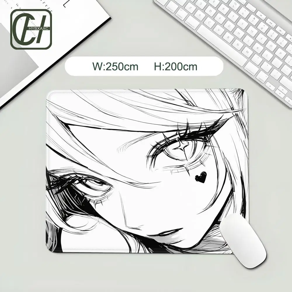 Multicolored Simple Sketch Of A Single Person's Portrait2 Mouse Pad For Small Size Gaming Mouse Pad Gamer Company Desk Mats