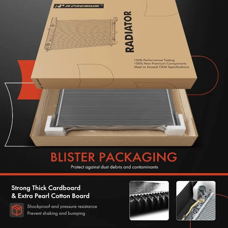 مجموعة مشعاع تبريد المحرك A-Premium المتوافقة مع مرسيدس بنز CL550 2011-2014، CL600 2011-2014