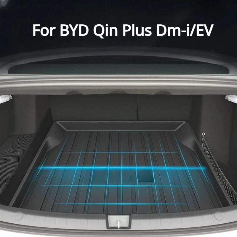 

Аксессуары для BYD Qin Plus Dm-i/EV 2021-2023, задний багажник автомобиля, коврик из ТПЭ, лист грузового ковра, защита от грязи, водонепроницаемый