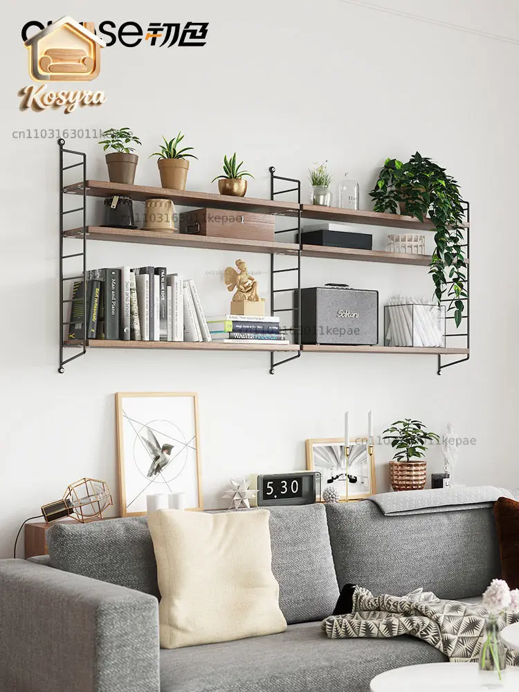 Custom design Multi-layer wall shelf wall suspended shelf baffle display wall storage rack wall-mounted bookshelf wall-mounted