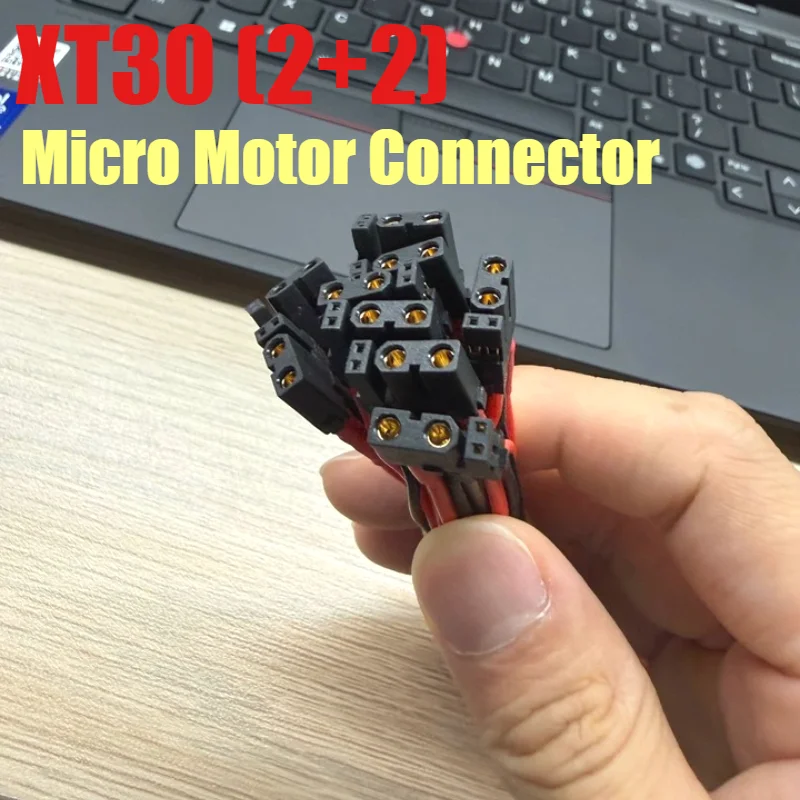 XT30 (2+2) Male to Female Extension Cable AMS Plug XT30 (2+2) - F Connector for Xiaomi Servo Motor Micro Motor Connection Wire