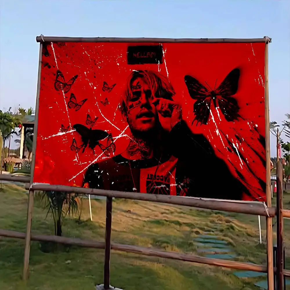 Rapper L-lil Peep Family Gatherings Outdoor Atmosphere Flags Camping Decorations Banners