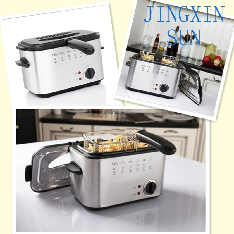 1.2L electric fryer, household constant temperature mini multi-function rectangular chicken wings small electric
