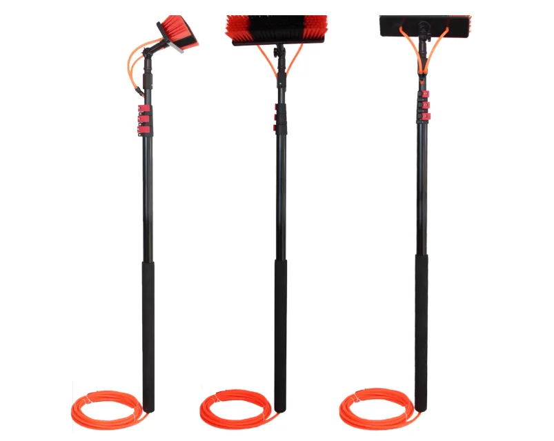 Professional Telescopic Pole for Window Cleaning Water Fed Brush High Reach Extendable Pole for Solar Panel Maintenance（1PCS)