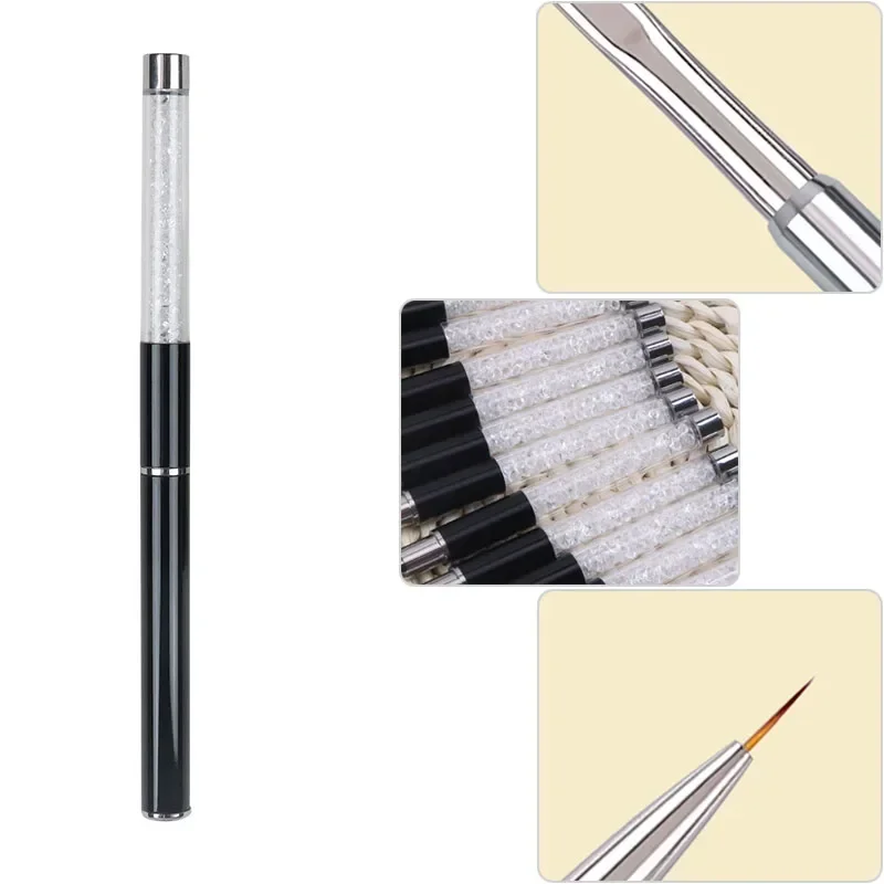 Pinceaux pour Nail Art, Stylo d'Amélioration des Ongles, Peinture Colorée Carimplantée, Stylo à Fleurs, Outil de Dessin au Ligne, Outils de Manucure