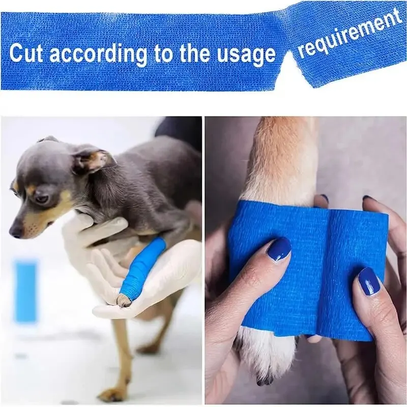 3Pcs Bandage Waterproof Medical Therapy Self Adhesive Sports Muscle Tape Finger Joints Wrap First Aid Kit Pet Elastic Bandage