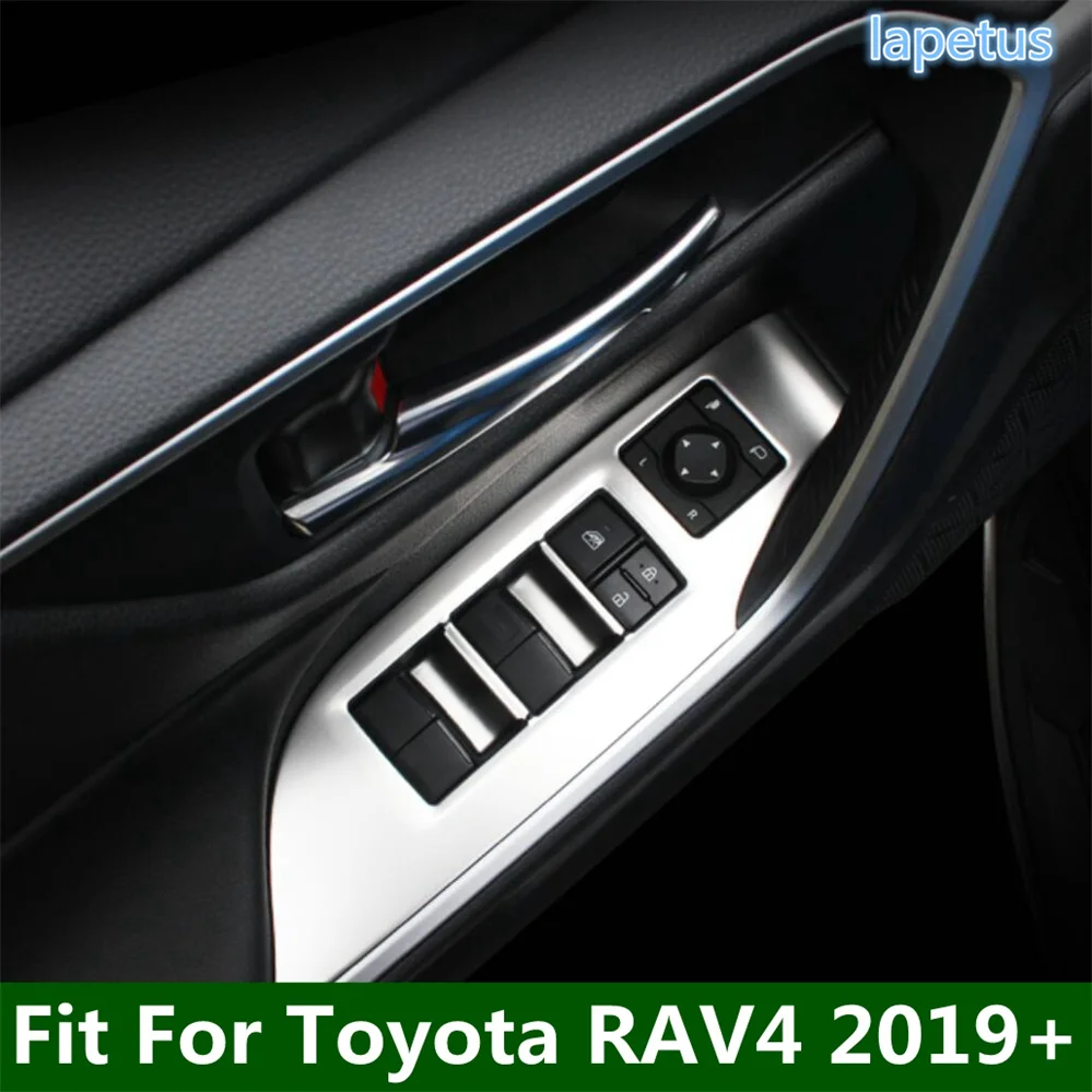 

ABS Window Glass Lift Button Control Switch Panel Trim Cover Stickers Car Accessories For Toyota RAV4 RAV 4 XA50 2019 - 2024