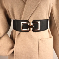 Women Belt PU Leather Corset Belts For Ladies Metal Buckle Waist Strap Leisure Dress Coat Wide Waistband