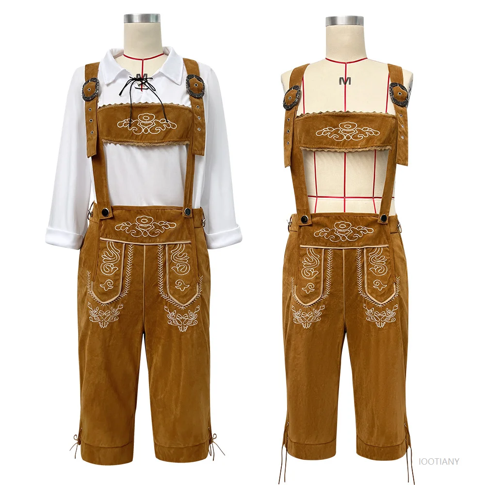 

S-3xl Germany Munich Men's October Oktoberfest Party Suspenders Clothing Bavaria Traditional National Beer Clothing Overalls