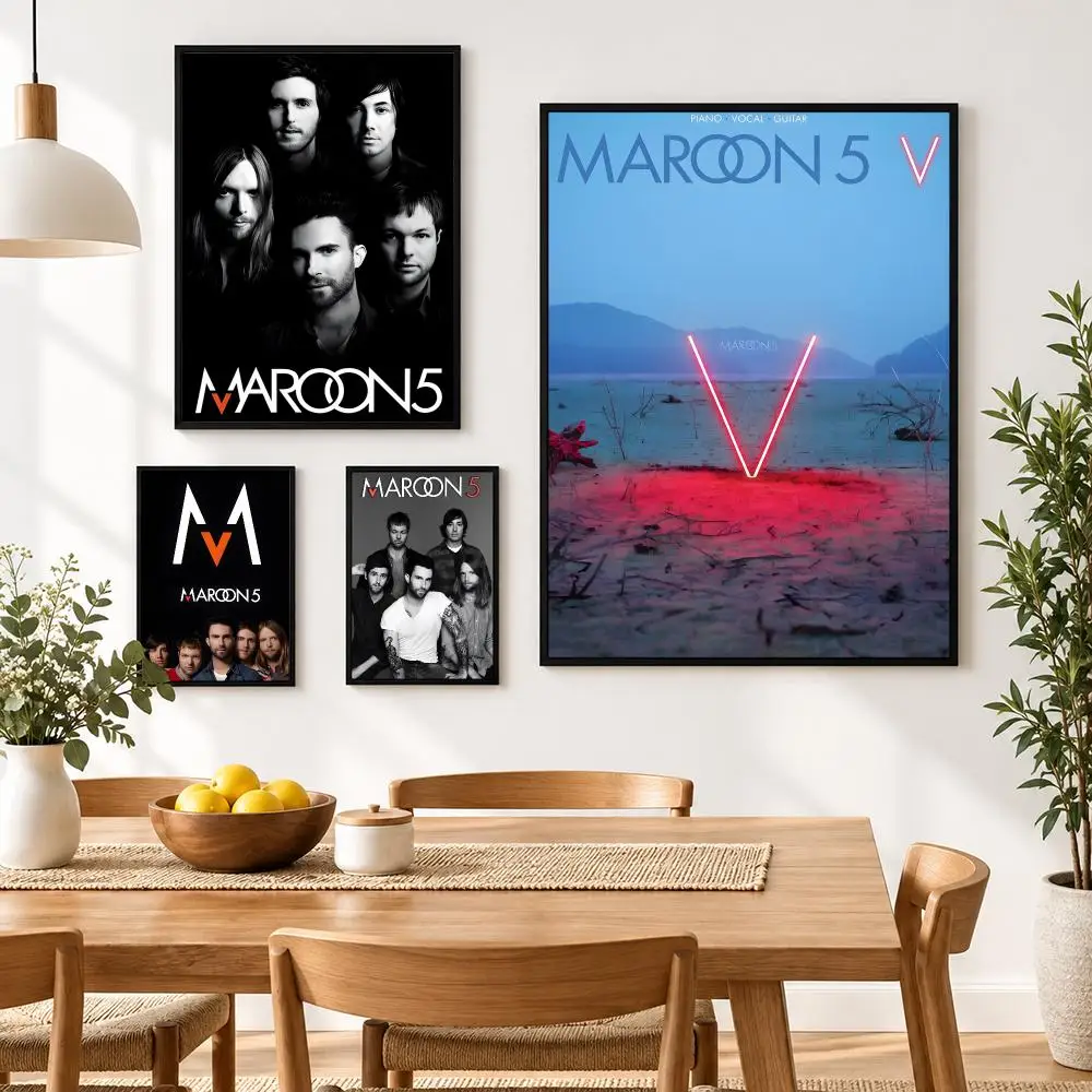 band maroon 5 Poster Waterproof HD Modern Peel And Stick Wall Decor Living Room Dorm Garage