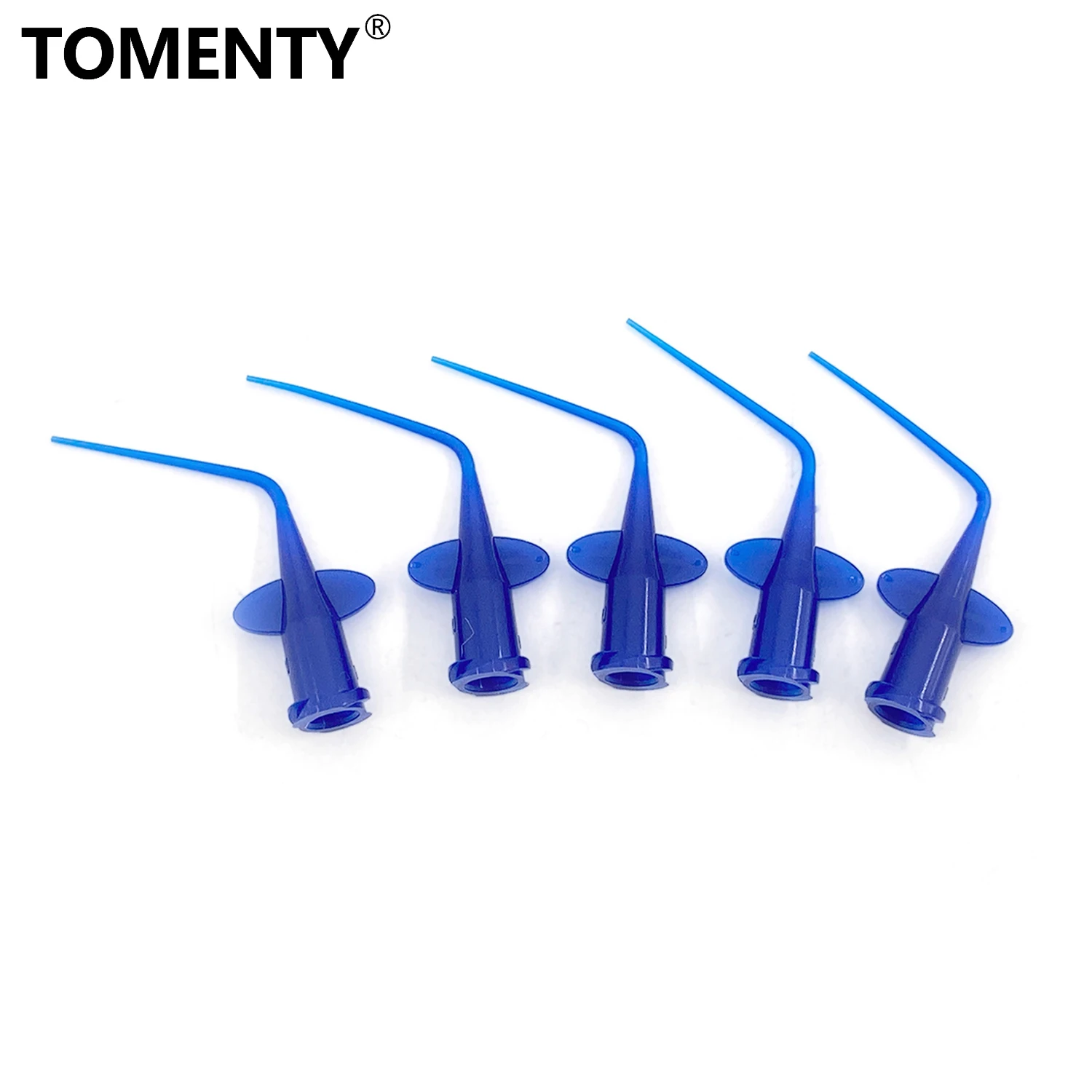 50pcs/Pack TOMENTY Dental Disposable Syringe Tip Endo Irrigation Root Canal Butterfly Needle 0.25/0.35mm Transparent Blue Colors