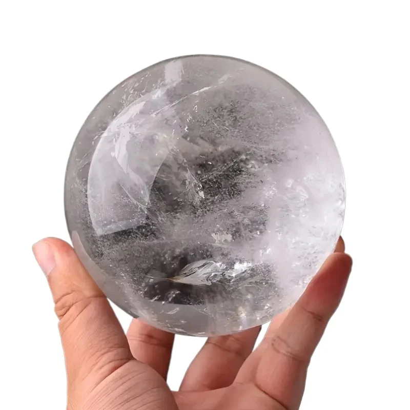 

Premium Clear Quartz Ball - Hand Polished Natural Crystal Ball for Feng Shui Decoration