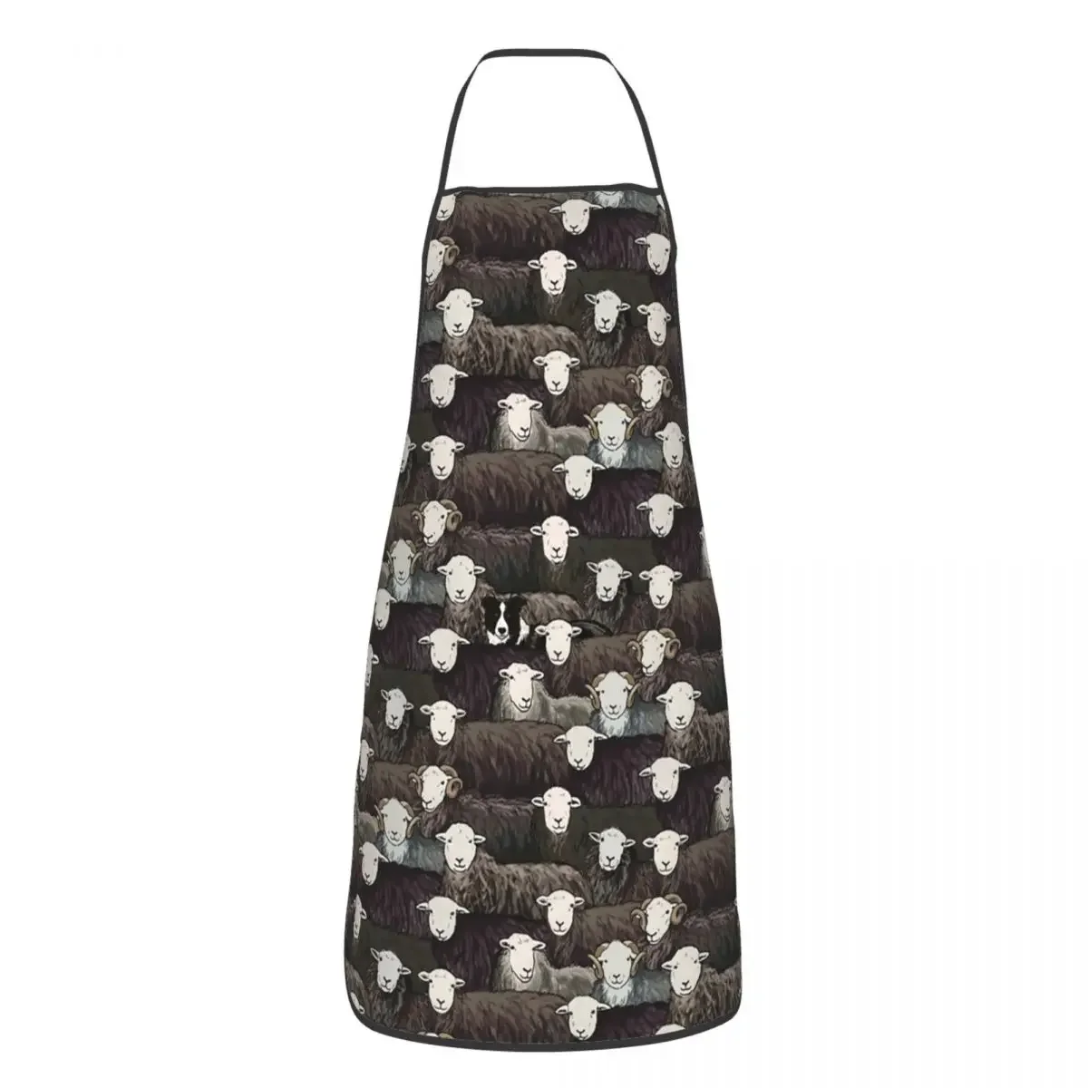 Border Collie In The Sheeps Apron Women Men Unisex Bib Sheepdog Cooking Kitchen Tablier Cuisine Chef Baking