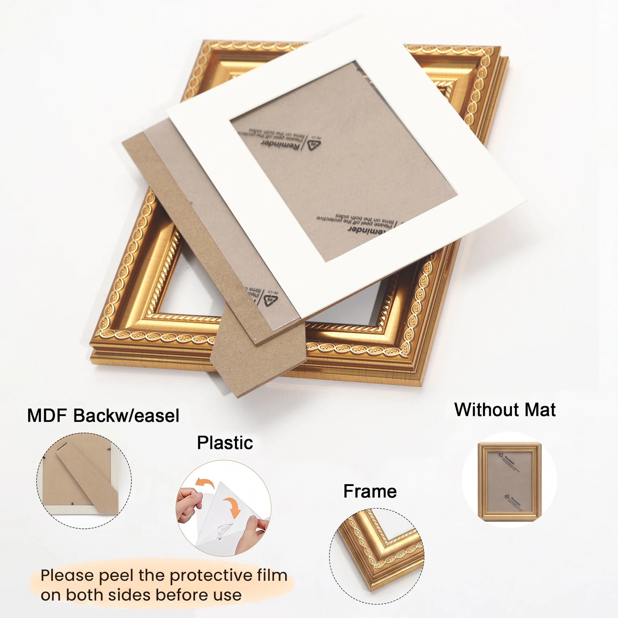 Vintage Gold Color Photo Frame 10X15/15X20/20X25cm Picture Frame for Wall & Tabletop Home Decor Birthday Housewarming Gift