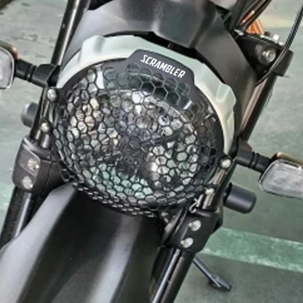 

Для Ducati Scrambler 800 Icon Dark Cafe Racer 2015-2021 2020, винтажная защита для фар мотоцикла, ретро гриль, крышка лампы