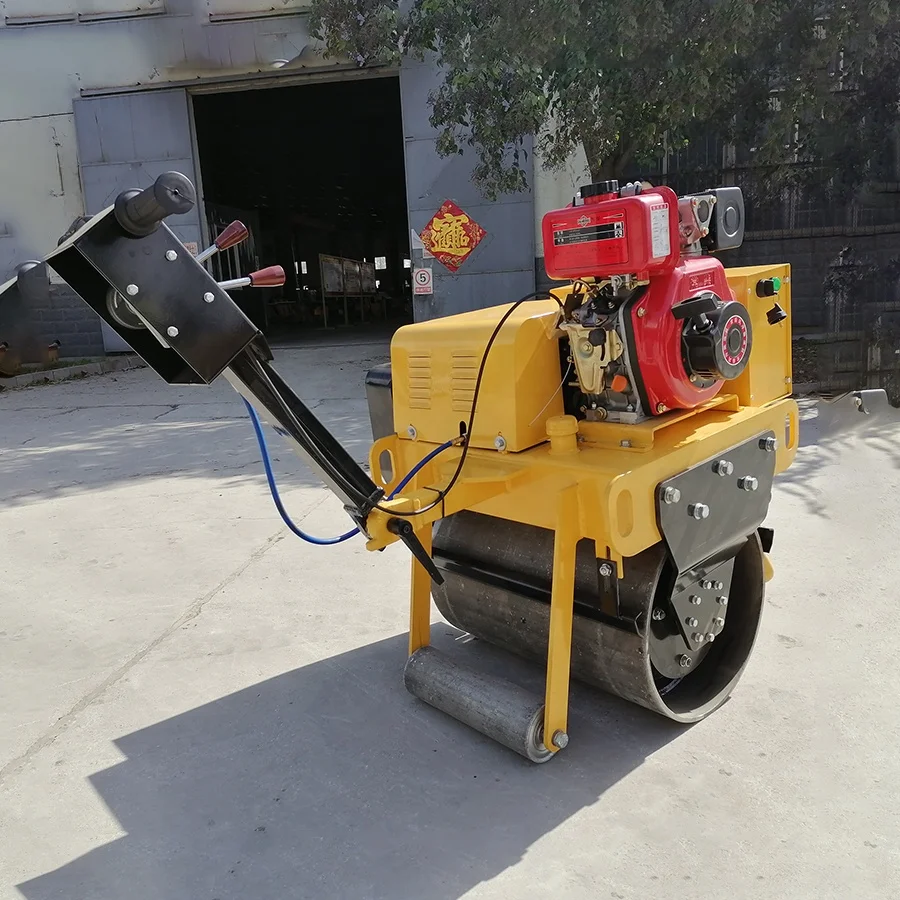 Baru 300Kg 3 Ton Mesin Diesel Mini Pemadat Rol Jalan Rol Drum Ganda