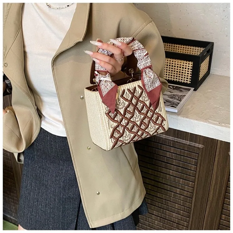 

Women's Designer Diaper Bag Minimalist Elegant Crossbody Handbag Luxury Vintage Tote Leather Textured Square Satchel Style