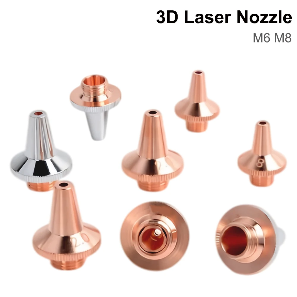 QDLASER M8 3D Laser Cutting Nozzle Single Double Chrome Plated for Raytools BT240S BM109 Ospri Laser Head