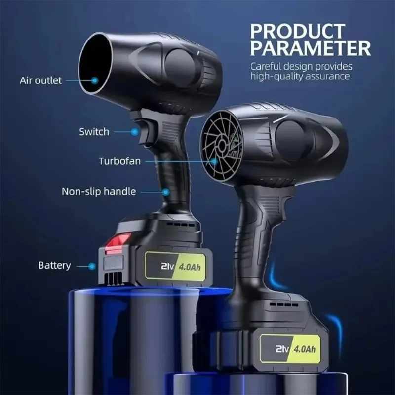 High Power Snow Blower for Car Dust Cleaning Cordless Lithium Battery Handheld Blower Violent Turbo Fan