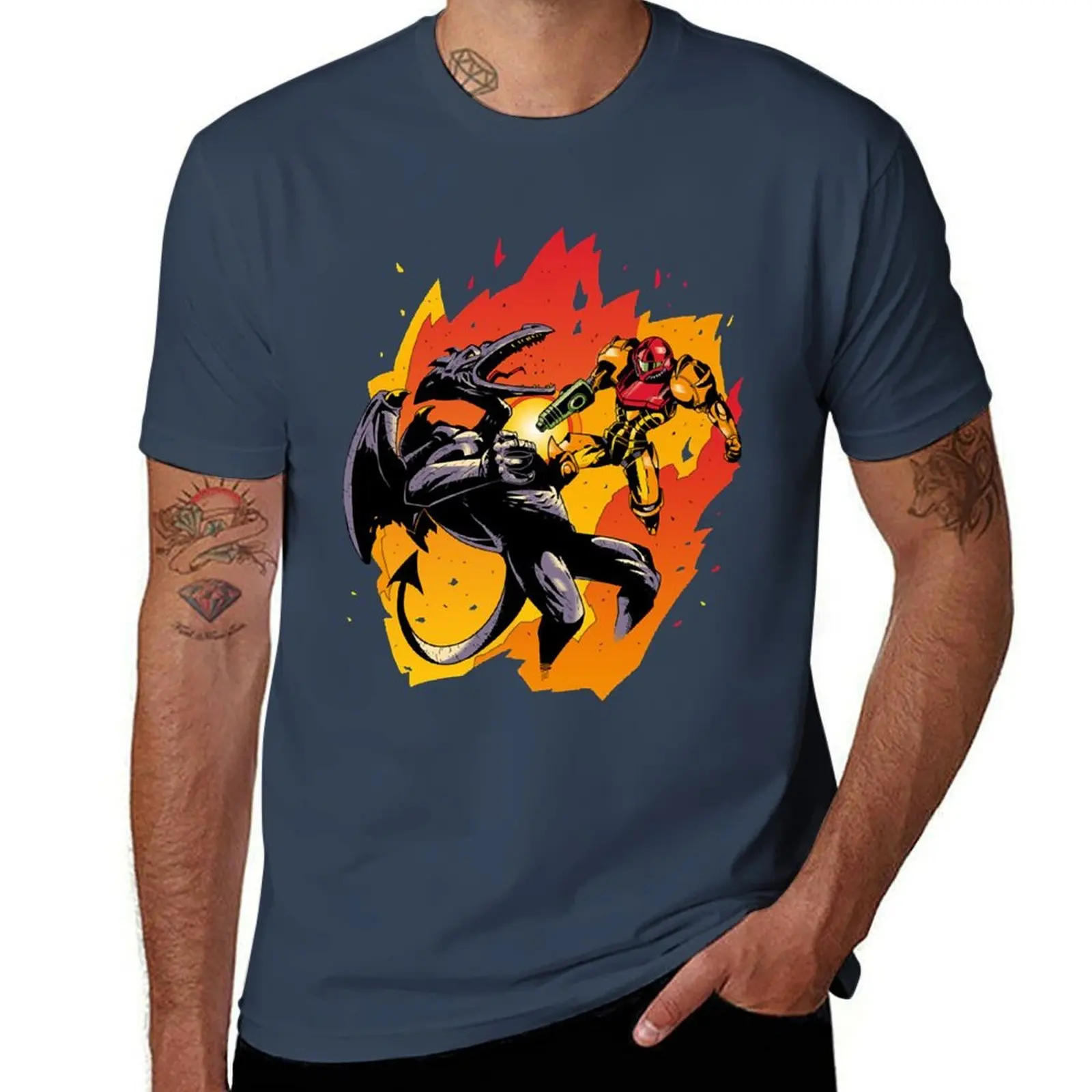 Ridley Vs. Samus T-Shirt Summer Sports Quick Dry T-Shirt