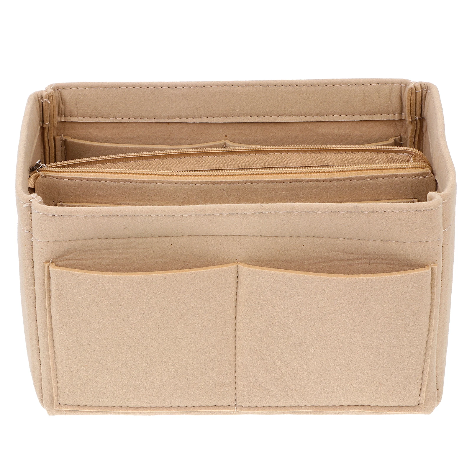

Felt Bag 14x15x26cm R om Zip Color Durable Lightweight Multi Makeup Storage Pouch Stationery Toiletry