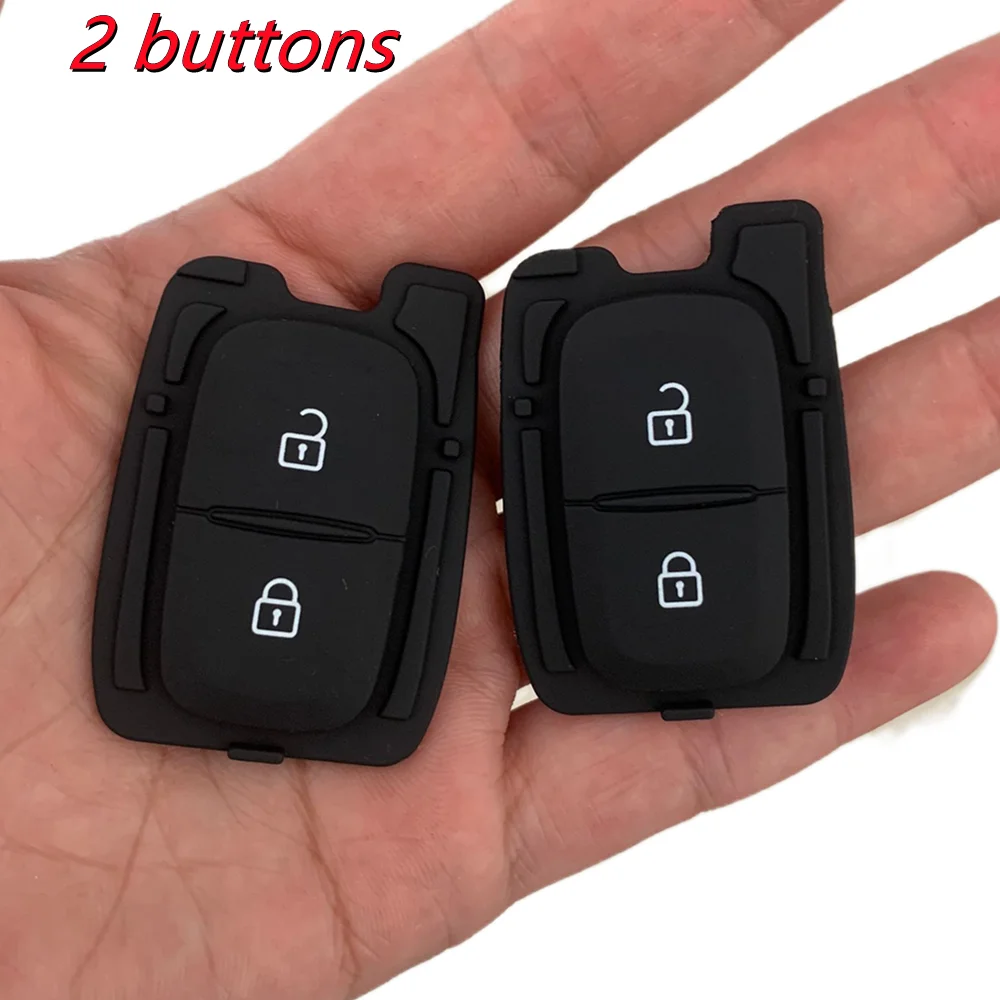 10pcs/lot 2/3 Buttons Rubber Button Pad Replacement for Renault 2 Buttons Remote Key Shell