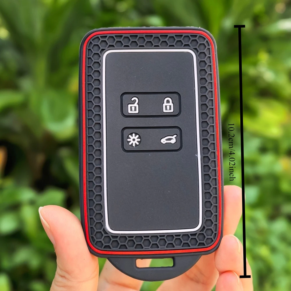 Silicone Car Key Fob Cover Case Holder Keychain For Renault Captur Clio Arkana XM3 Kiger Austral Megane E-Tech Koleos Megane