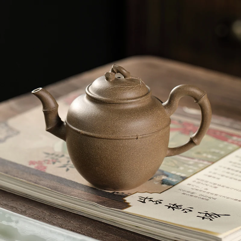 |Zhiming Yixing Original Yixing Clay Teapot Days Blue Mash Purple Clay Teapot Single Teapot Teapot Bamboo Section Pot Bamboo Pot