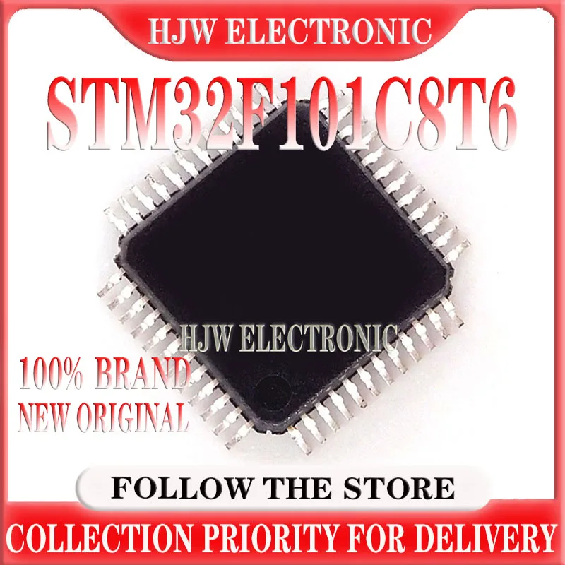 

10-100pcs/lot STM32F101C8T6 ARM microcontroller 64K flash memory 32-bit microcontroller chip LQFP-48 New original