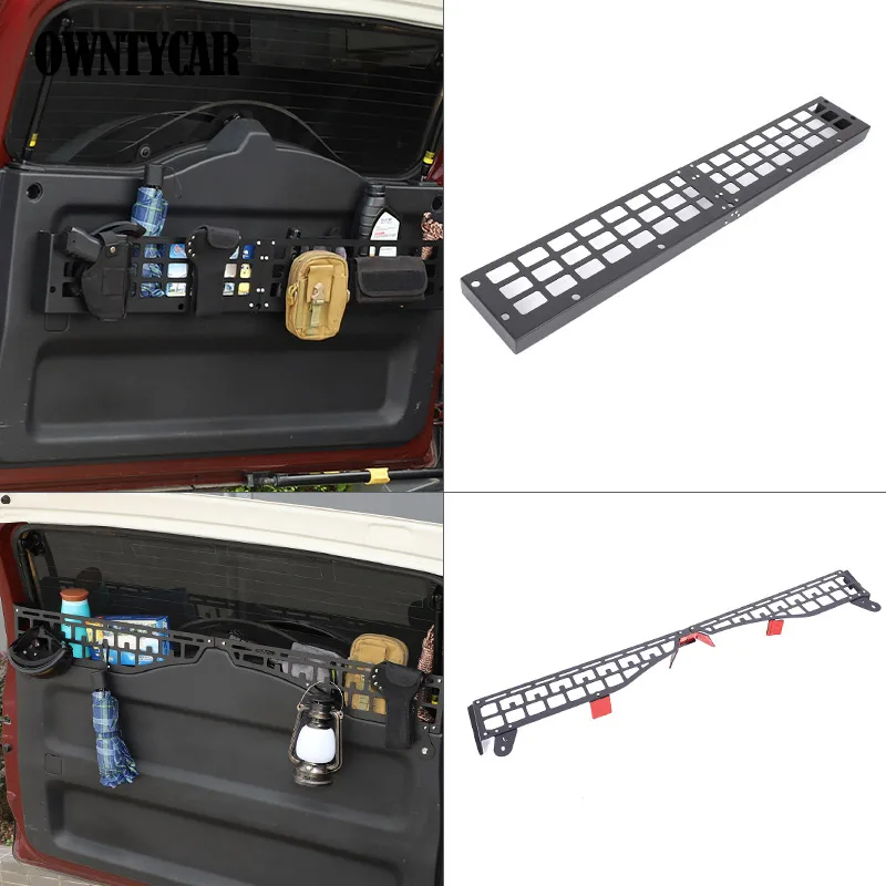 

Для Toyota FJ Cruiser 2007-2021 алюминиевый сплав багажник автомобиля задняя дверь полка для хранения органайзер стойка подвесной кронштейн автомобильные аксессуары