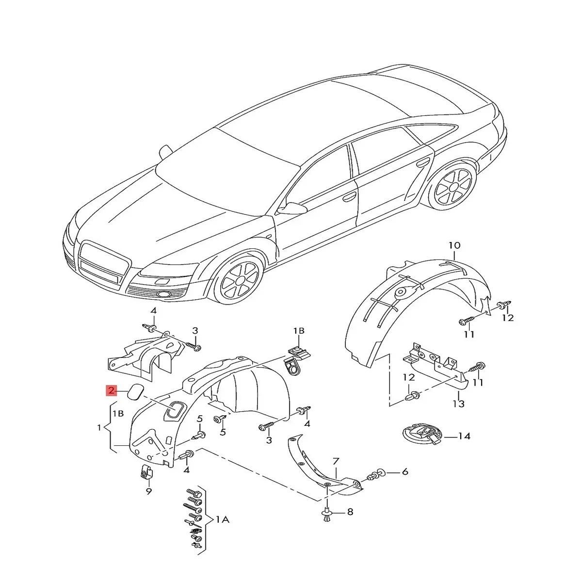 Пылезащитная крышка переднего колеса 4F0809967 для Audi A6 C6 2005-2011, 1 шт.