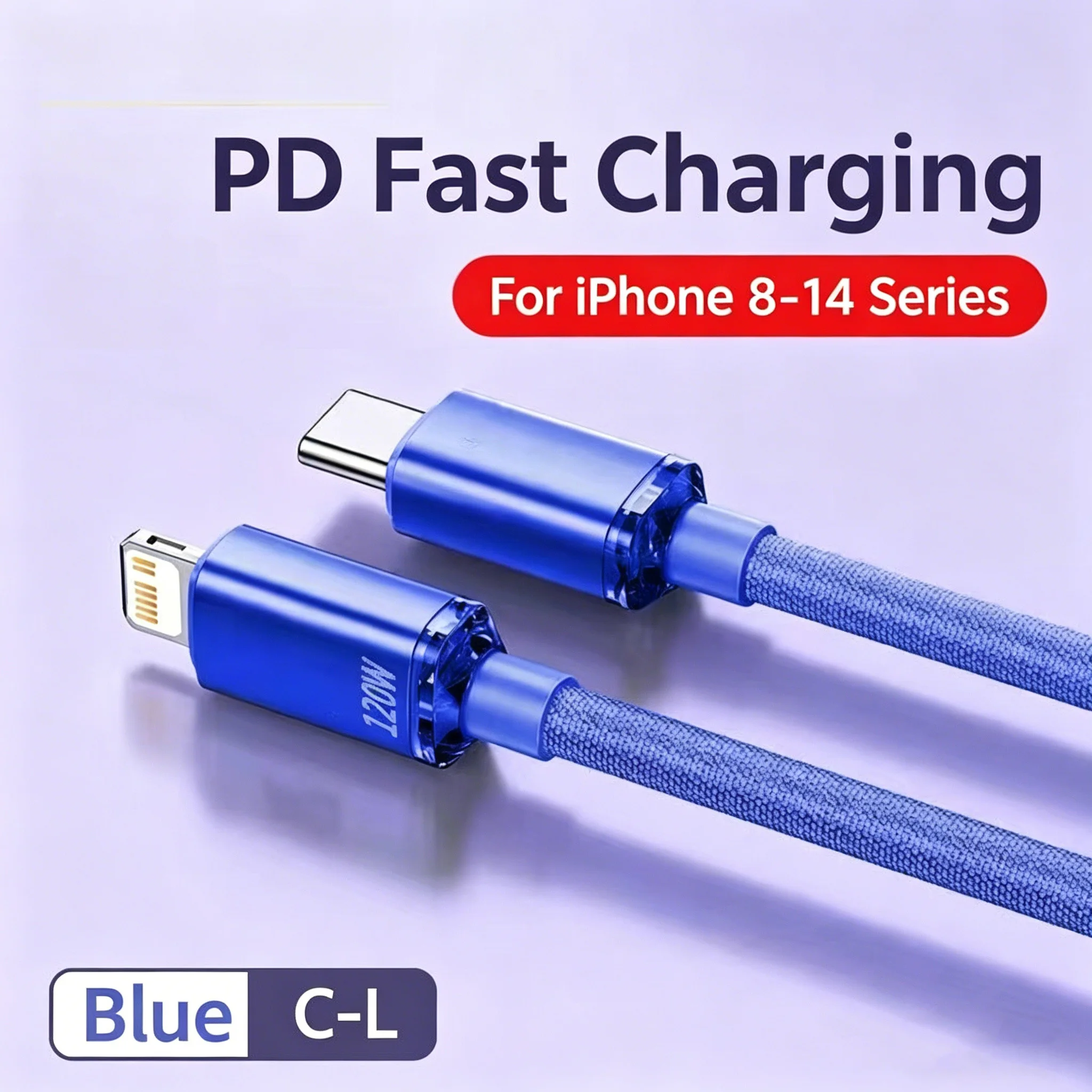 NNBILI Typ-C PD 120W Kabel für iPhone 14 13 12 11 Pro X 8 Schnelles USB auf Lightning Kabel für iPhone Ladekabel Typ-C zu Lightning Kabel
