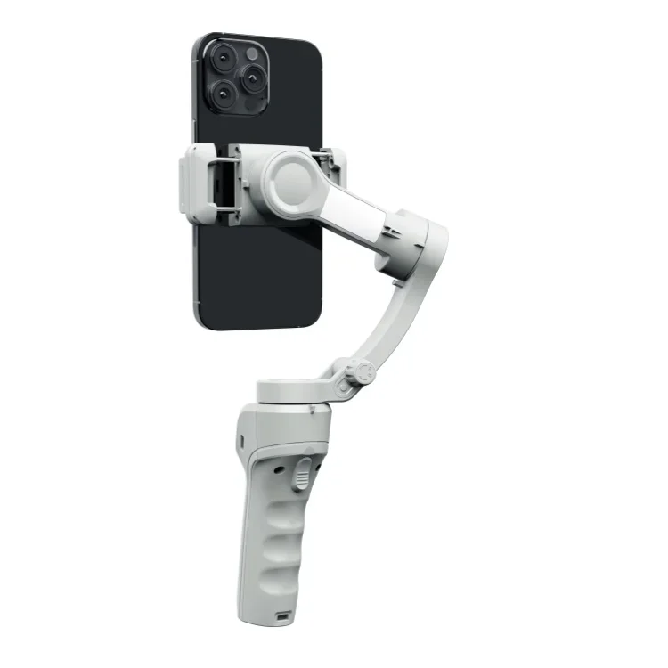 Smartphone gimbal stabilizer 3-axis cell phone foldable stabilizer for phone gimbal with face object tracking LED light