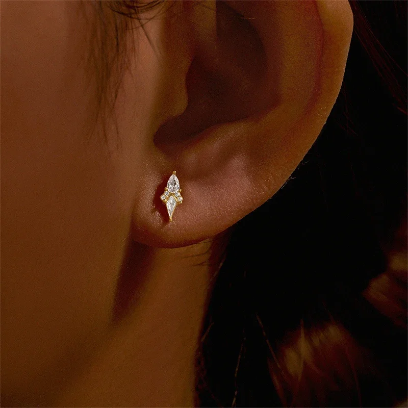 F136 Titan Kite Stone Lippenpiercing-Ringe 16G Zirkonia Gewinde-Labret Tragus Helix Knorpel-Nasenring Ohrringe Schmuck – Detail 3
