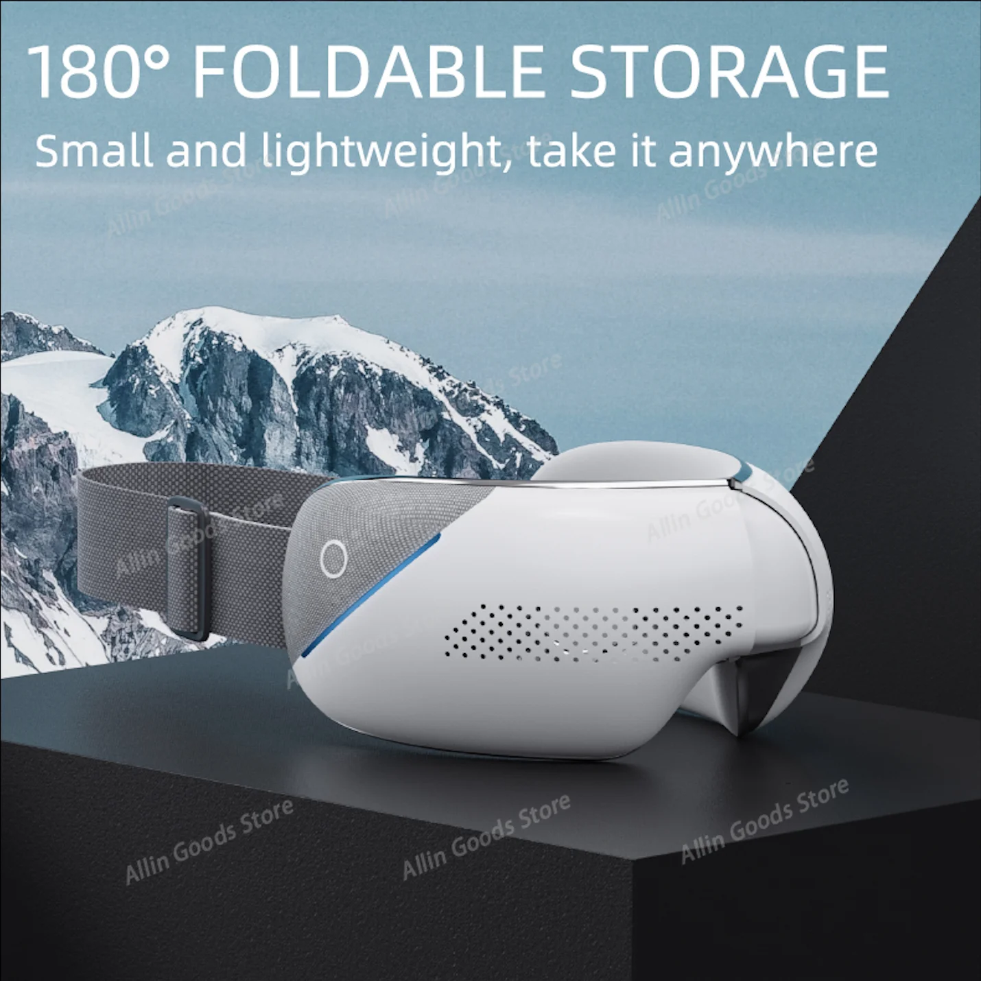 Portable Foldable Smart Eye Massager Visible Design Hot Compress Air Pressure Kneading Eye Care Device