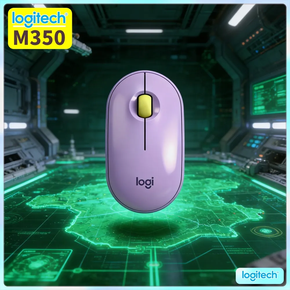 Logitech M350 Portable Travel Mouse - Light Build Silent Clicks Bluetooth Low Energy 18-Month Battery Mac Windows Compatible