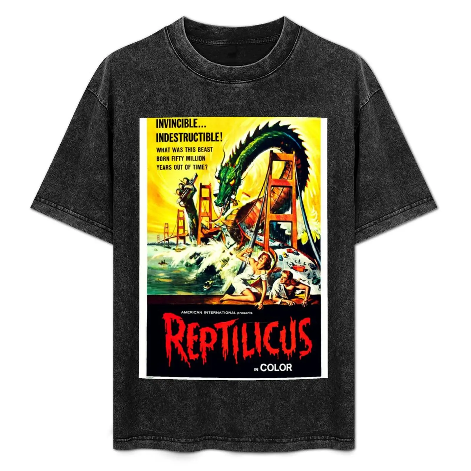 Reptilicus (1961) - Classic Film T-Shirt Sun Protective Outdoor Tee Top
