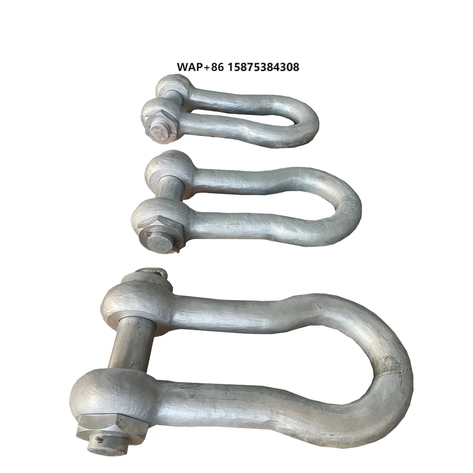 300t Alloy Steel Hook and Marine Shackle Heavy Duty Bolted Galvanized High Quality Customized D Ring Shackle for Machinery Parts
