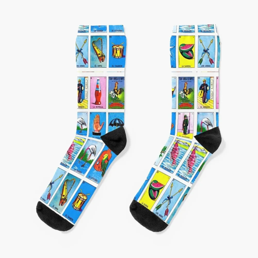 

Lottery / Mexican Bingo Socks cotton cute fashionable Man Socks Women's