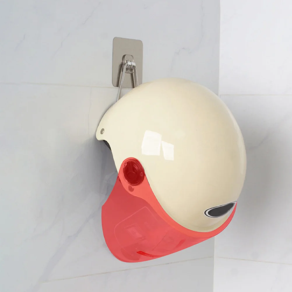 

Wall Hook Stainless Steel Self-Adhesive Motorcycle Storage Holder Multi-Functional Wall Hanger for Helmets Coats