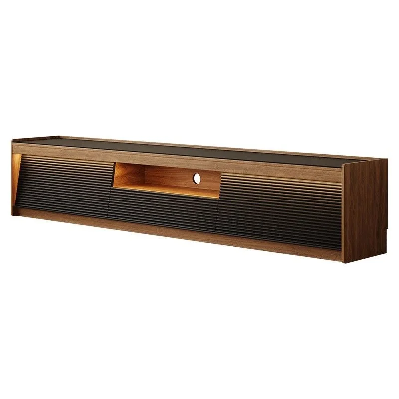 TV cabinet floor cabinet, living room walnut medium and antique coffee table combination high-end video cabinet